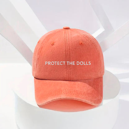 Protect the Dolls Stonewashed Embroidered Hat