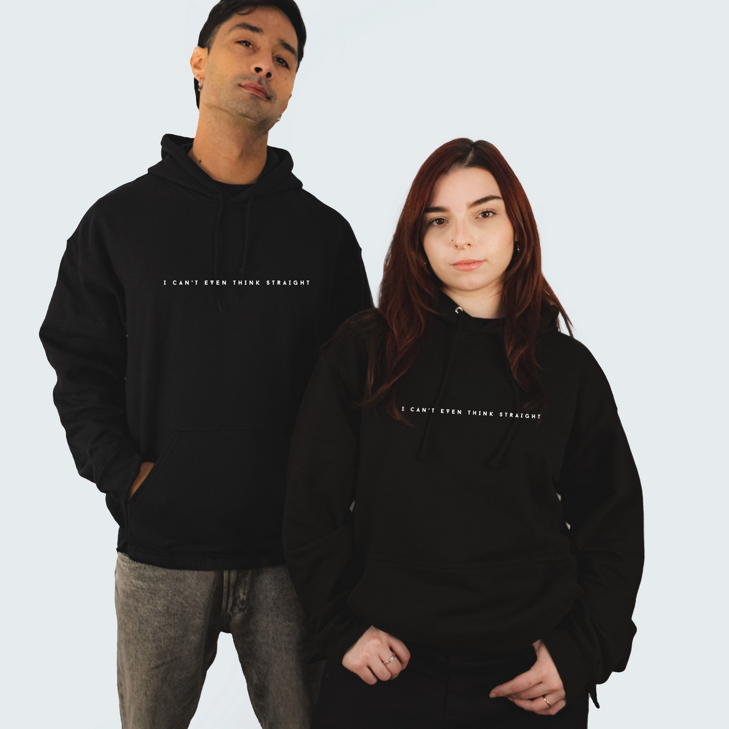 I Can't Even Think Straight Black Unisex Hoodie