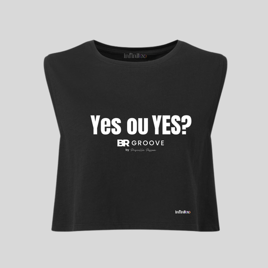Yes ou YES White/Black Unisex Cropped (Cópia)